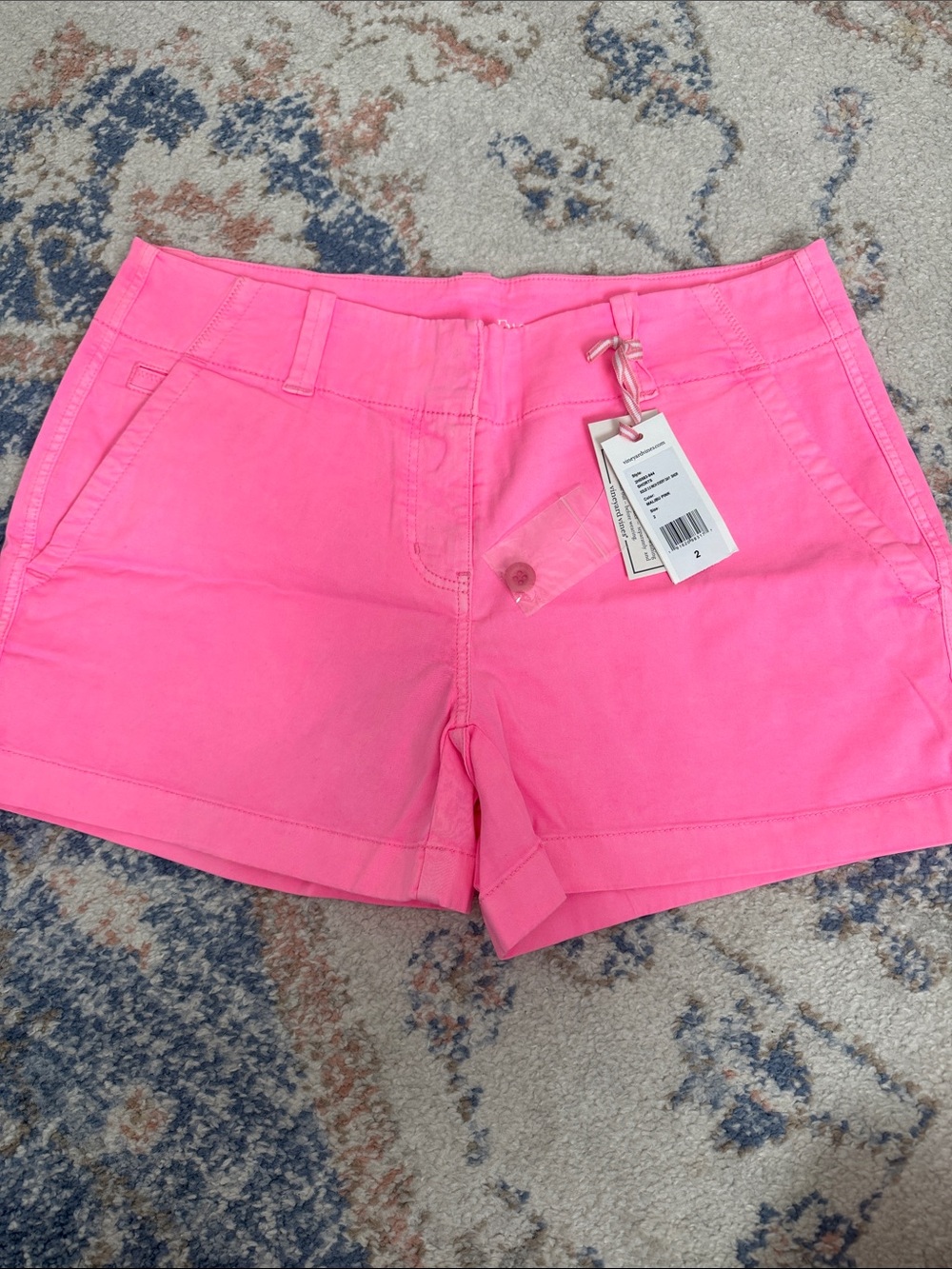 Vineyard Vines Hot Pink Cotton Blend Bermuda Shorts